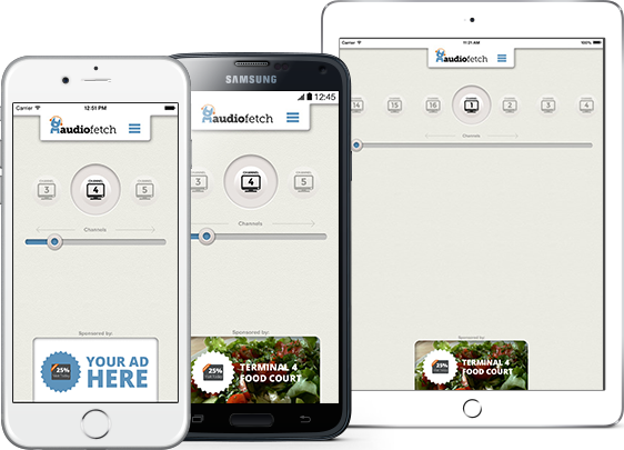 AudioFetch App Customization - Airport In-App Ads