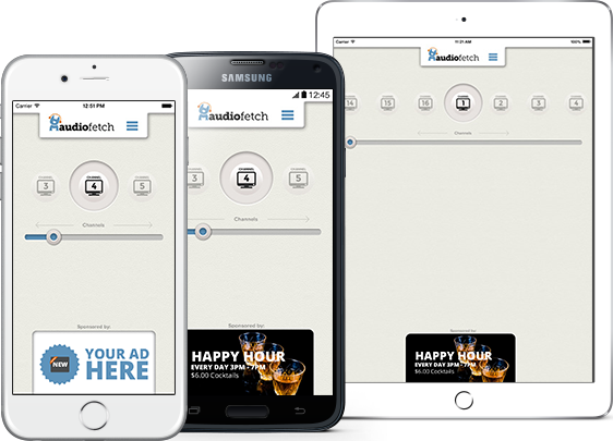 AudioFetch App Customizations for Casinos - In-App Ads