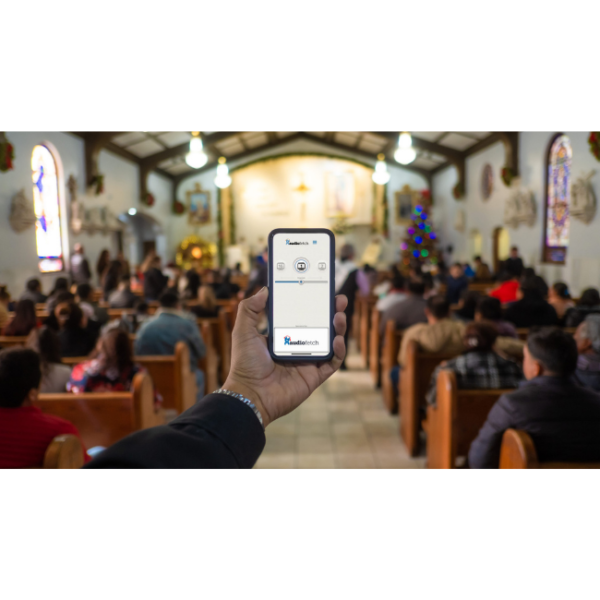 AudioFetch App Being Used During Church Service