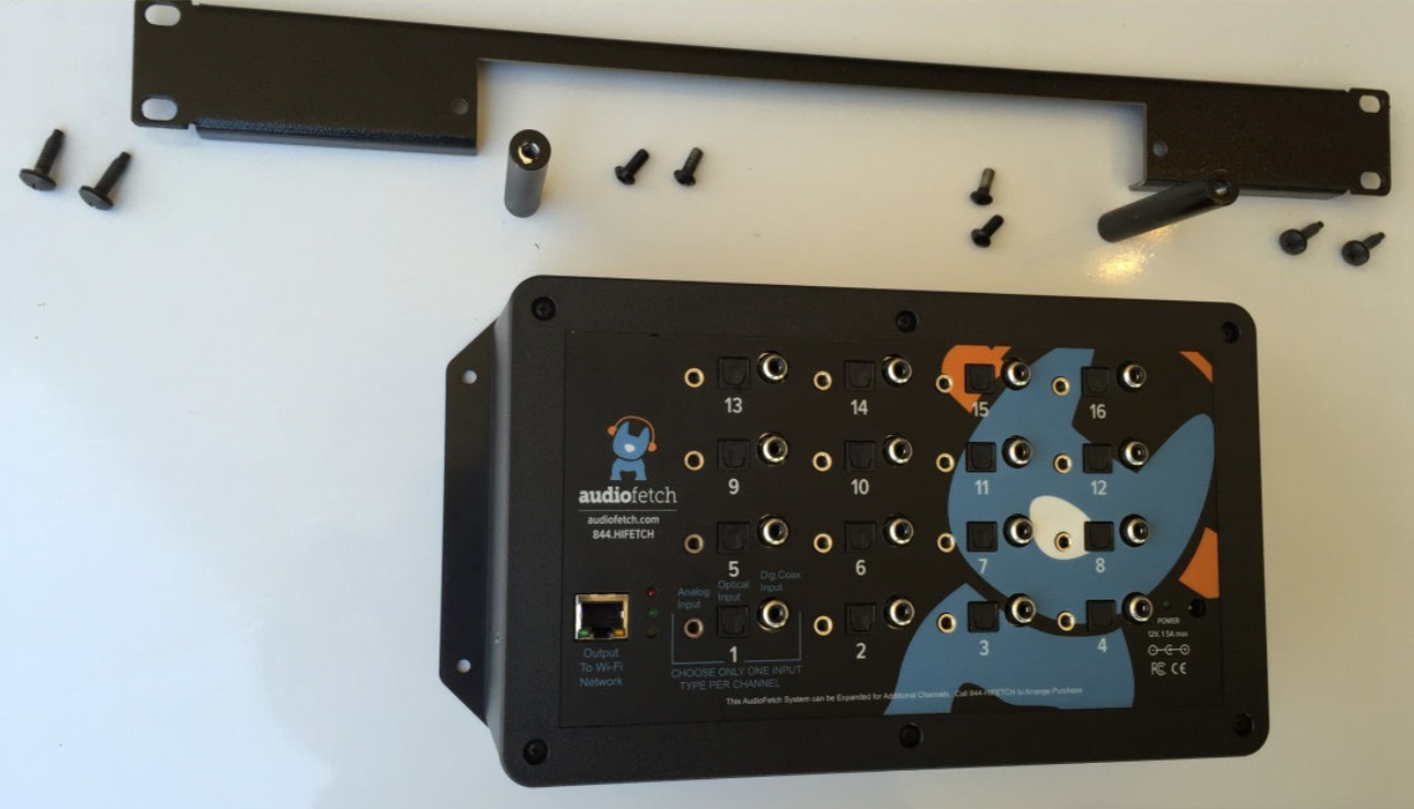 AudioFetch Rack Mounting Instructions - Step 1