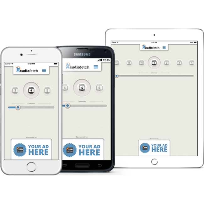 AudioFetch App on Smartphones and Tablet