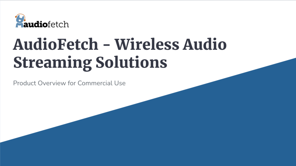 AudioFetch On-Demand Product Overview Webinar - AudioFetch Audio Over WiFi AudioFetch Webinar Thumbnail - AudioFetch Audio Over WiFi